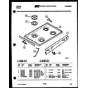 Tappan 30-7987-00-05 cooktop parts diagram