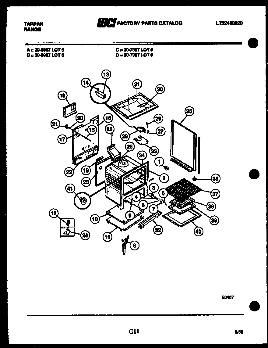 Tappan 30-7987-23-05 body parts diagram