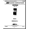 Tappan 72-3657-23-02 cover page diagram