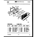Tappan 72-3657-23-02 lower oven door parts diagram