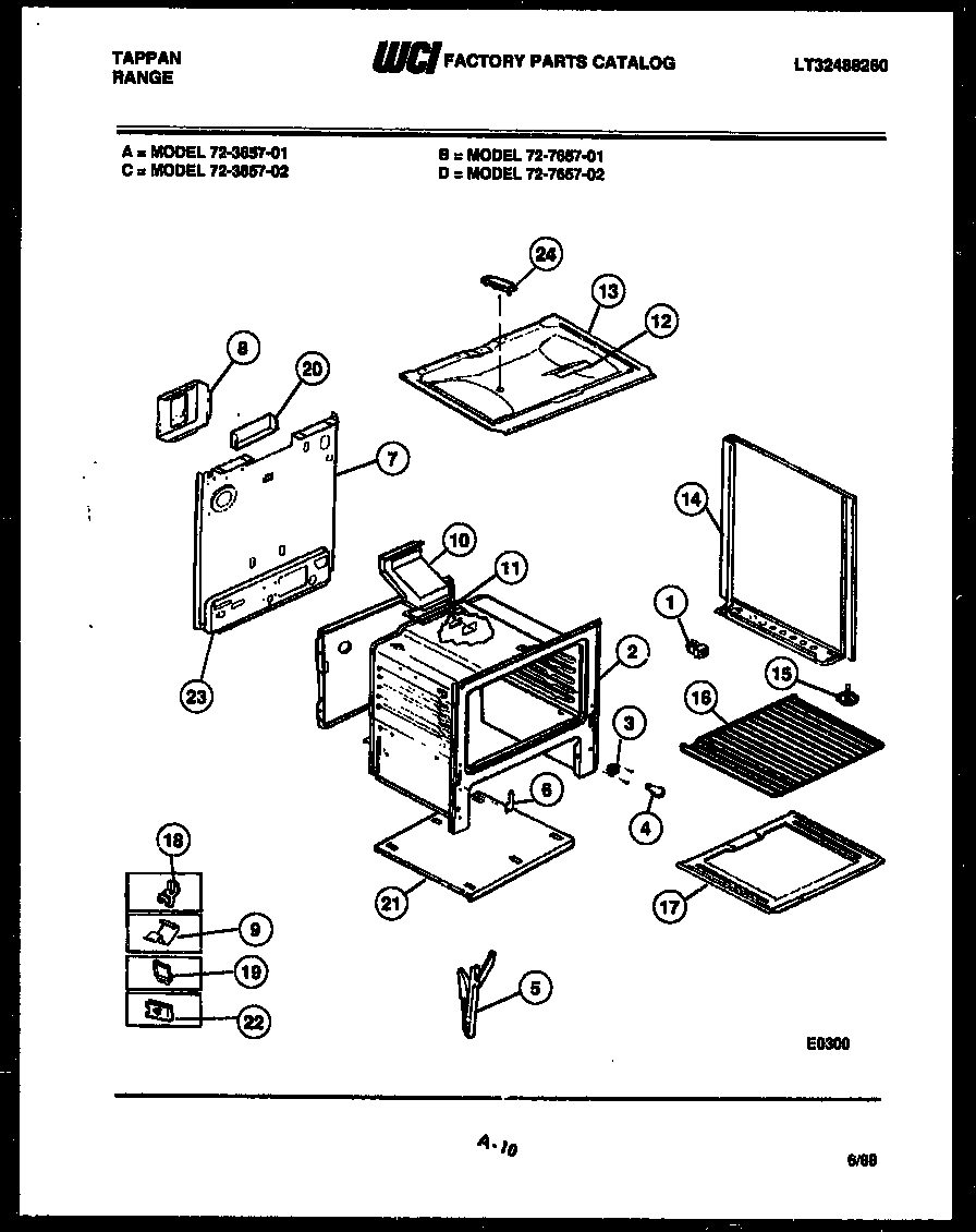 Tappan 72-7657-23-02 lower body parts diagram