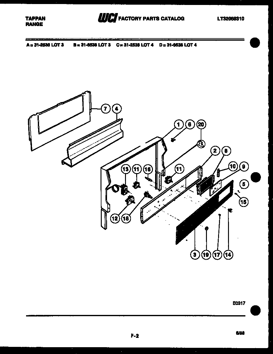 Tappan 31-6538-23-04 backguard diagram