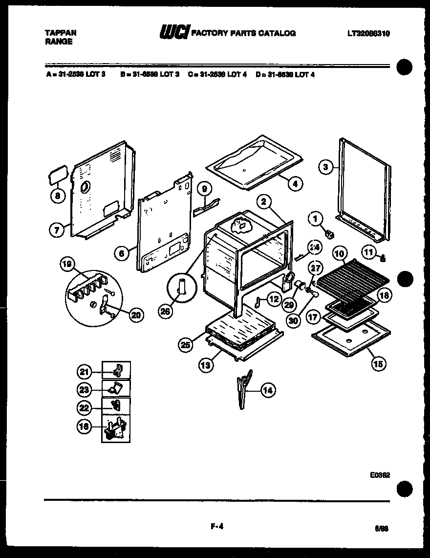 Tappan 31-6538-23-04 body parts diagram