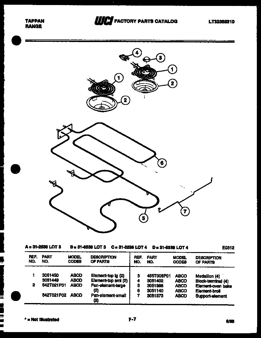 Tappan 31-6538-23-04 broiler parts diagram