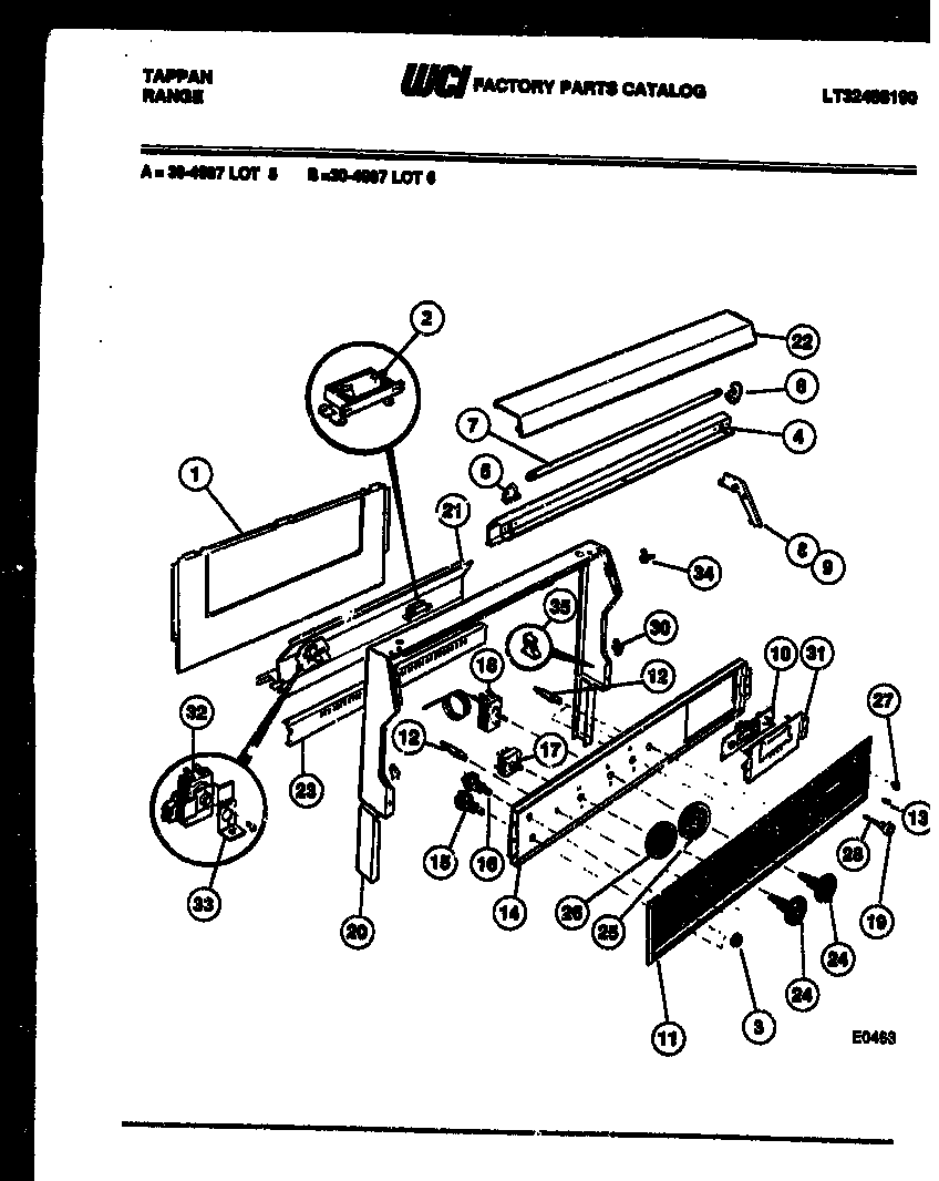 Tappan 30-4987-23-06 backguard diagram
