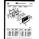 Tappan 72-7657-23-03 lower oven door parts diagram