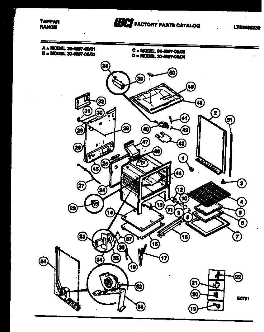 Tappan 30-4997-08-02 body parts diagram