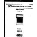 Tappan 72-3977-66-05 cover page diagram