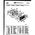 Tappan 72-3977-66-05 lower oven door parts diagram