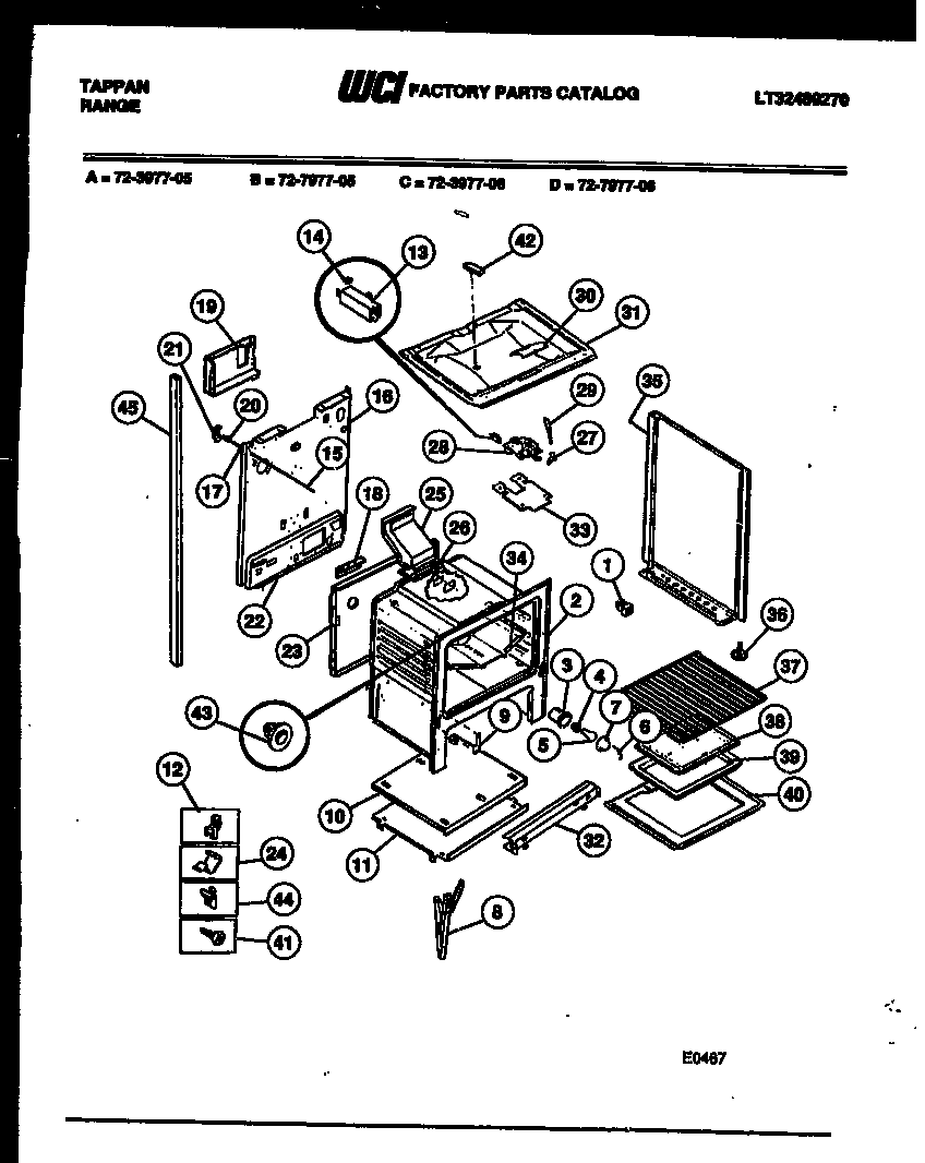 Tappan 72-3977-23-06 lower body parts diagram