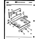 Tappan 32-1014-00-01 backguard and cooktop parts diagram