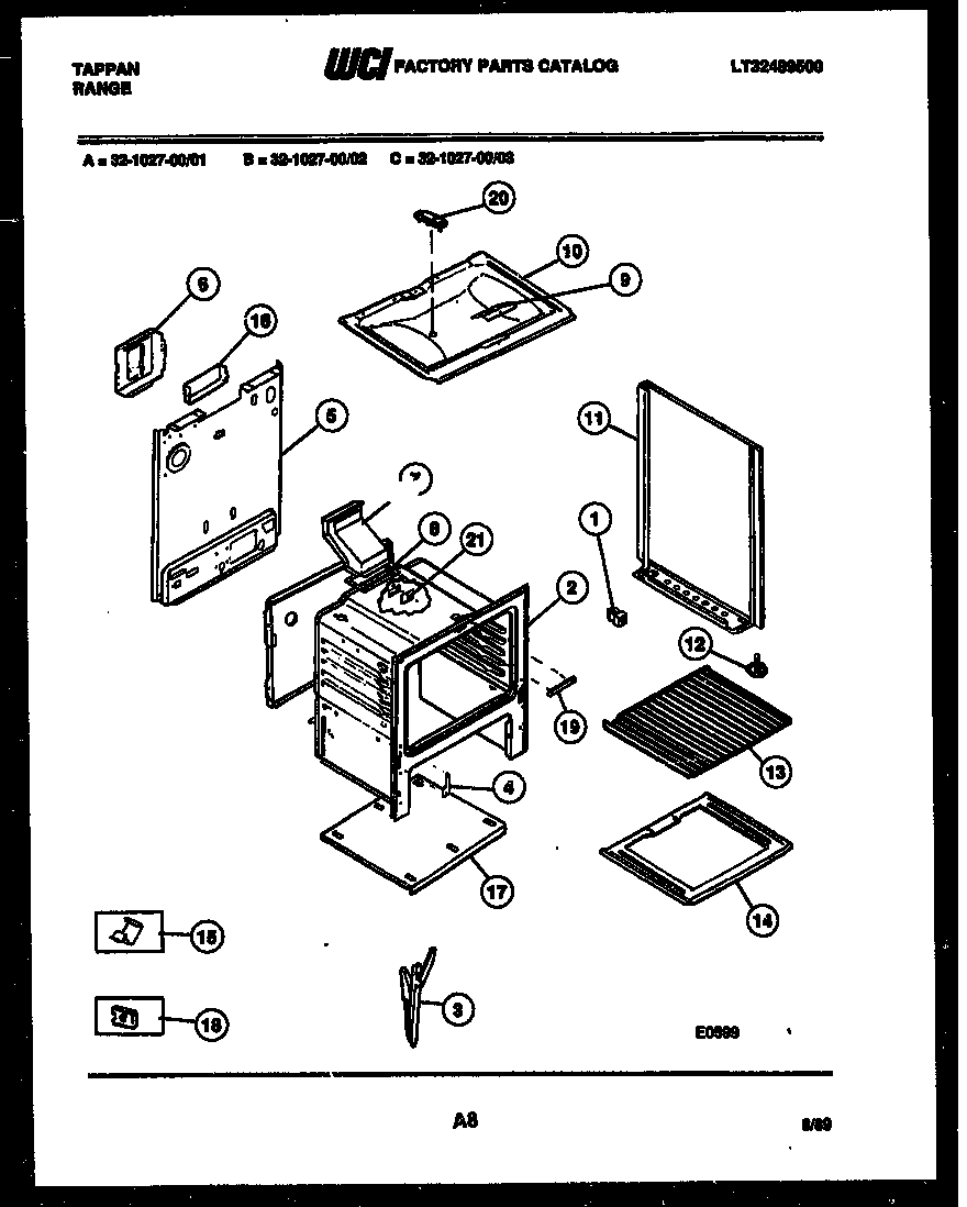 Tappan 32-1027-66-03 body parts diagram