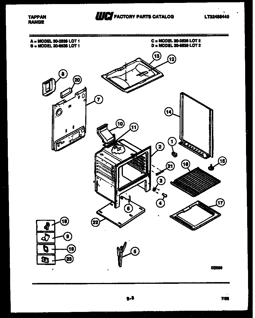 Tappan 30-6538-23-01 body parts diagram