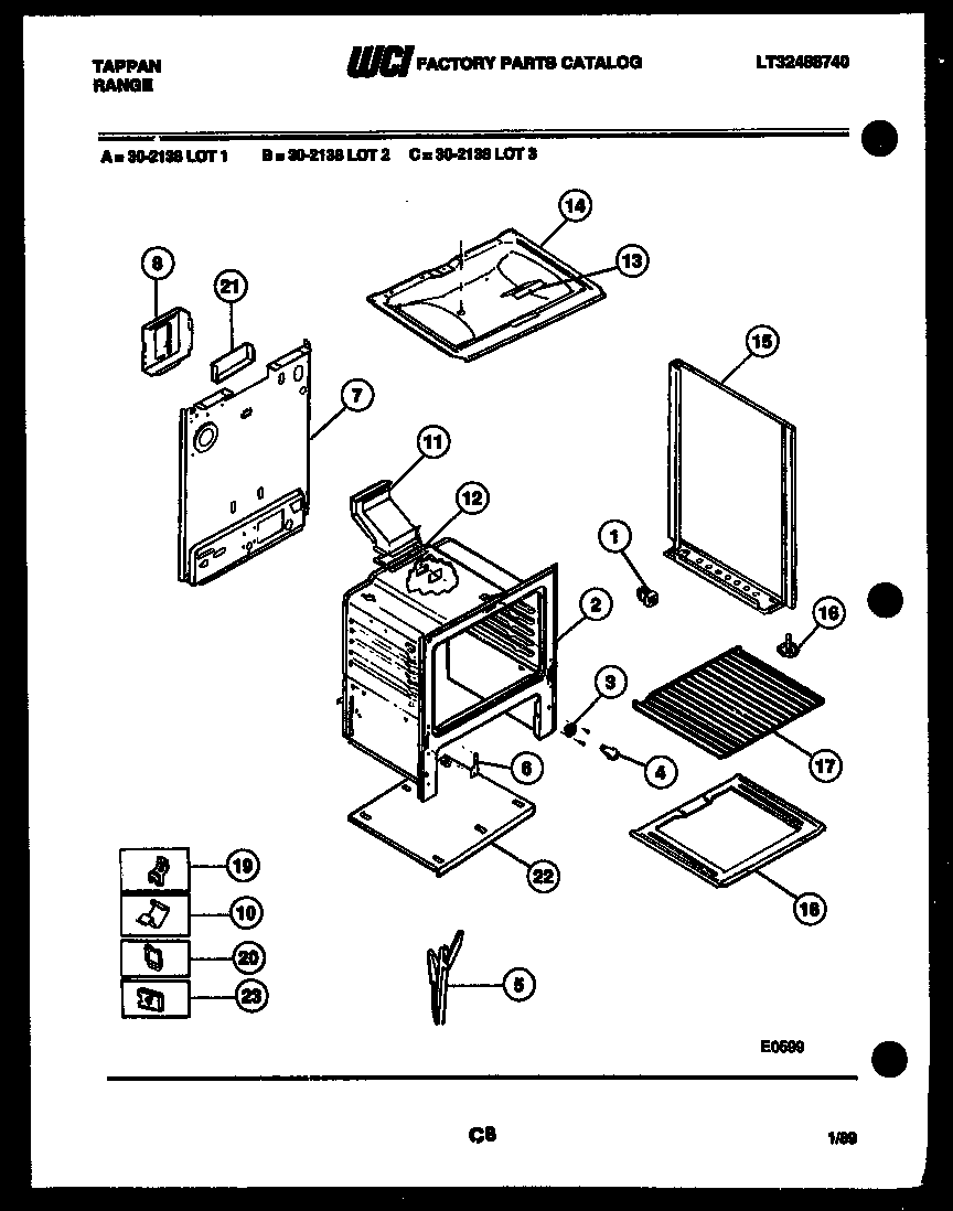 Tappan 30-2138-66-01 body parts diagram