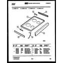Tappan 73-3957-00-02 cooktop parts diagram