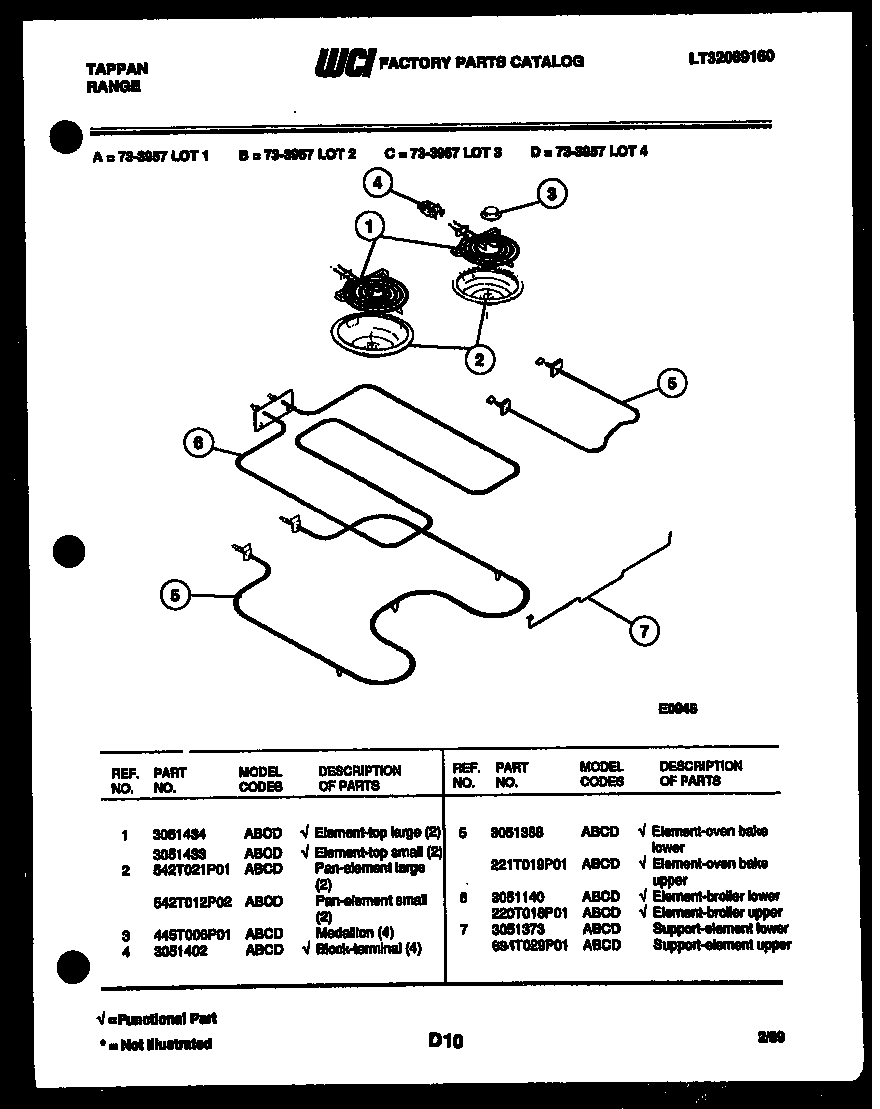 Tappan 73-3957-00-02 broiler parts diagram