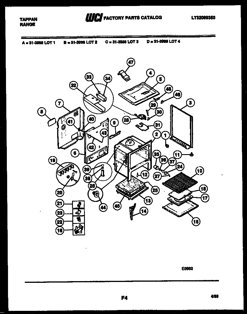 Tappan 31-3988-00-03 body parts diagram