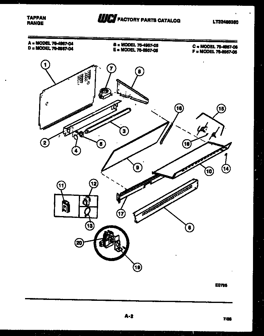 Tappan 76-8967-66-06 splasher control diagram
