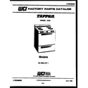 Tappan 32-1028-00-01 cover page diagram