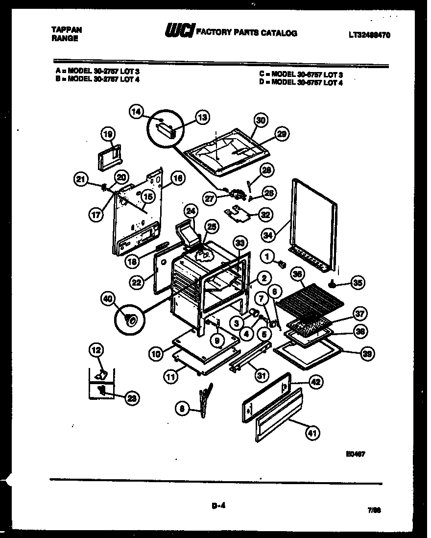 Tappan 30-2757-00-04 body parts diagram