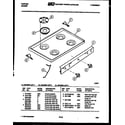 Tappan 30-3348-00-03 cooktop parts diagram