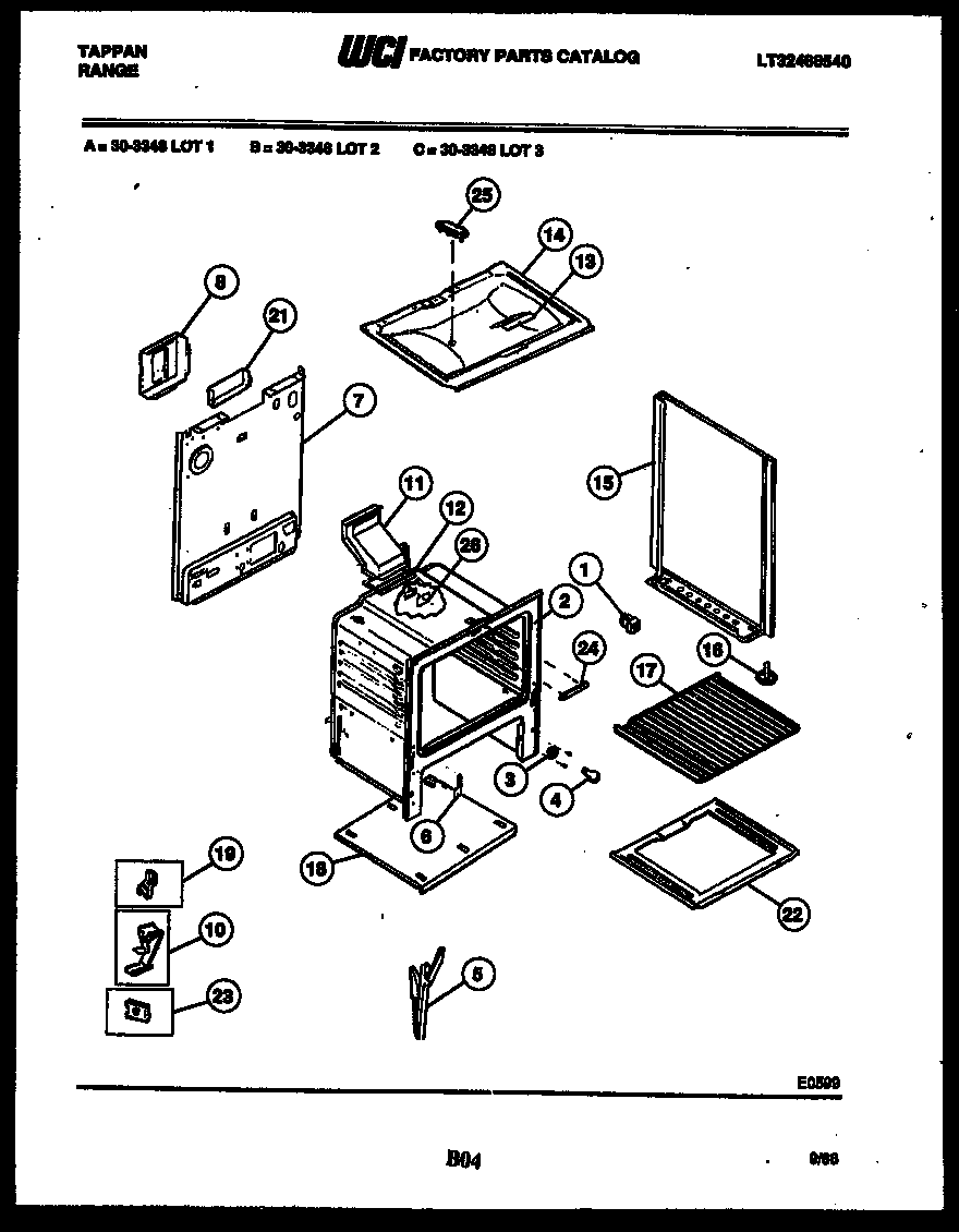 Tappan 30-3348-66-01 body parts diagram