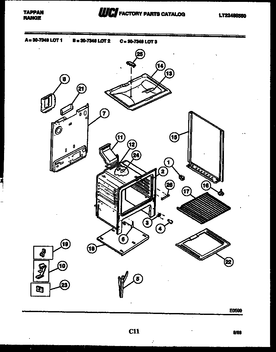Tappan 30-7348-66-01 body parts diagram