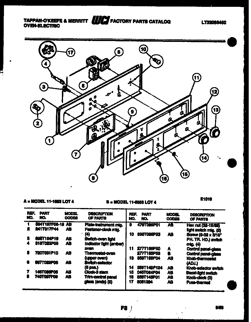 Tappan 11-6553-00-04 backguard diagram