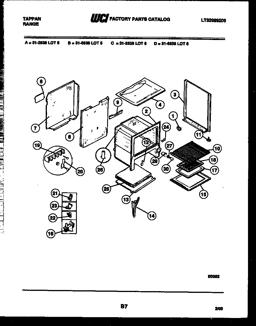 Tappan 31-6538-23-05 body parts diagram