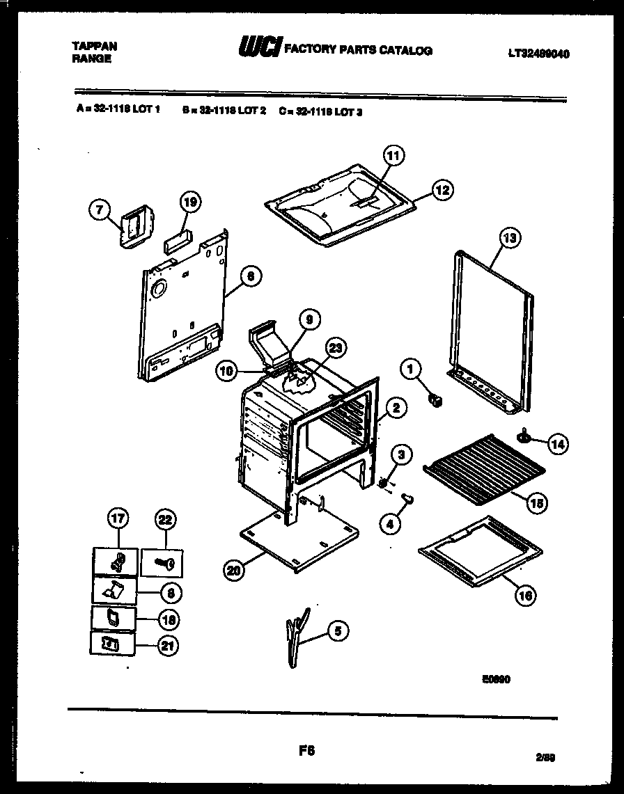 Tappan 32-1118-23-03 body parts diagram