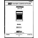 Tappan 30-7987-66-04 cover page diagram