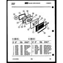 Tappan 77-4987-00-04 lower oven door parts diagram