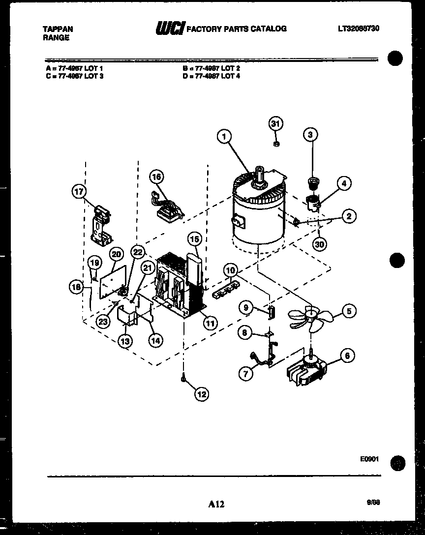 Tappan 77-4987-00-04 power control diagram