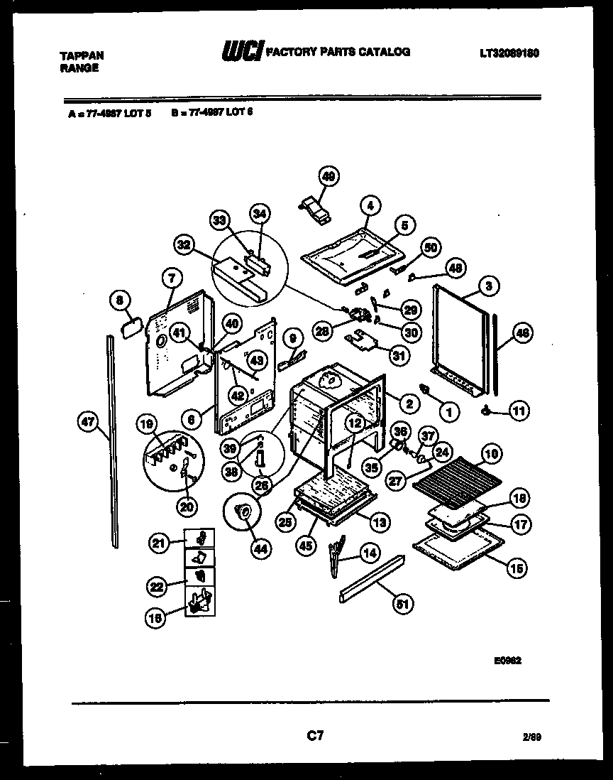 Tappan 77-4987-00-05 lower body parts diagram