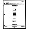 Tappan 77-8957-23-04 cover page diagram
