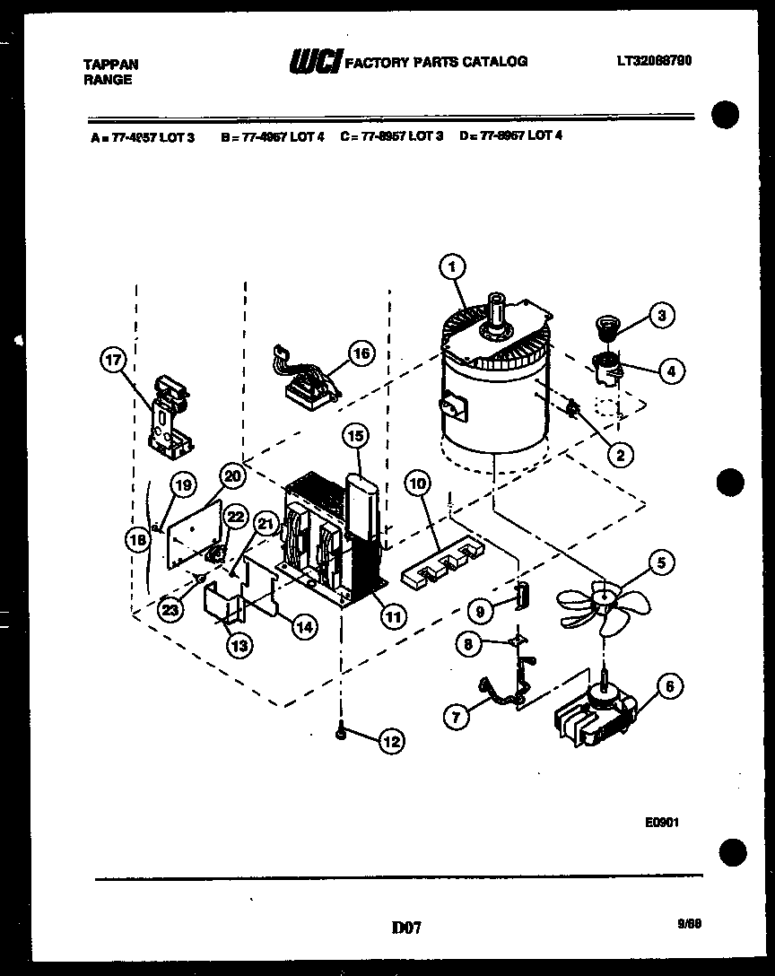 Tappan 77-4957-23-03 power control diagram