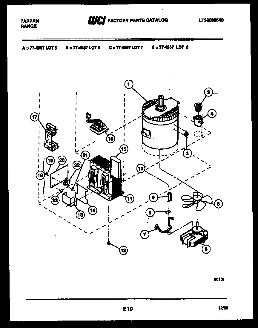 Tappan 77-4957-45-06 power control diagram