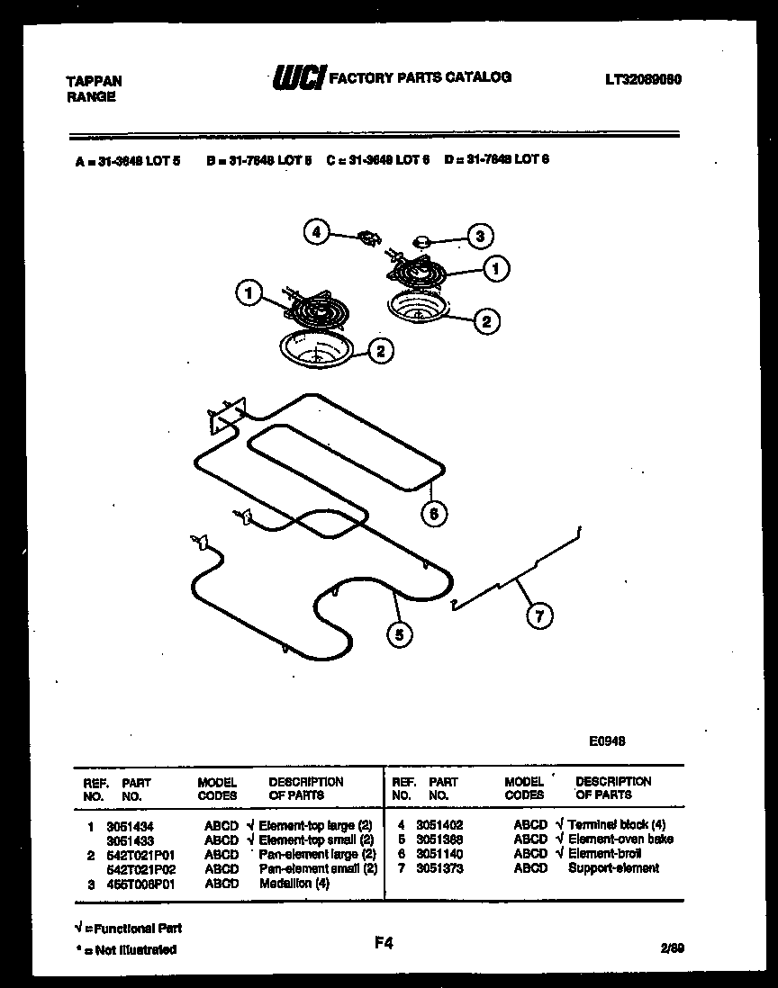 Tappan 31-7648-23-06 broiler parts diagram