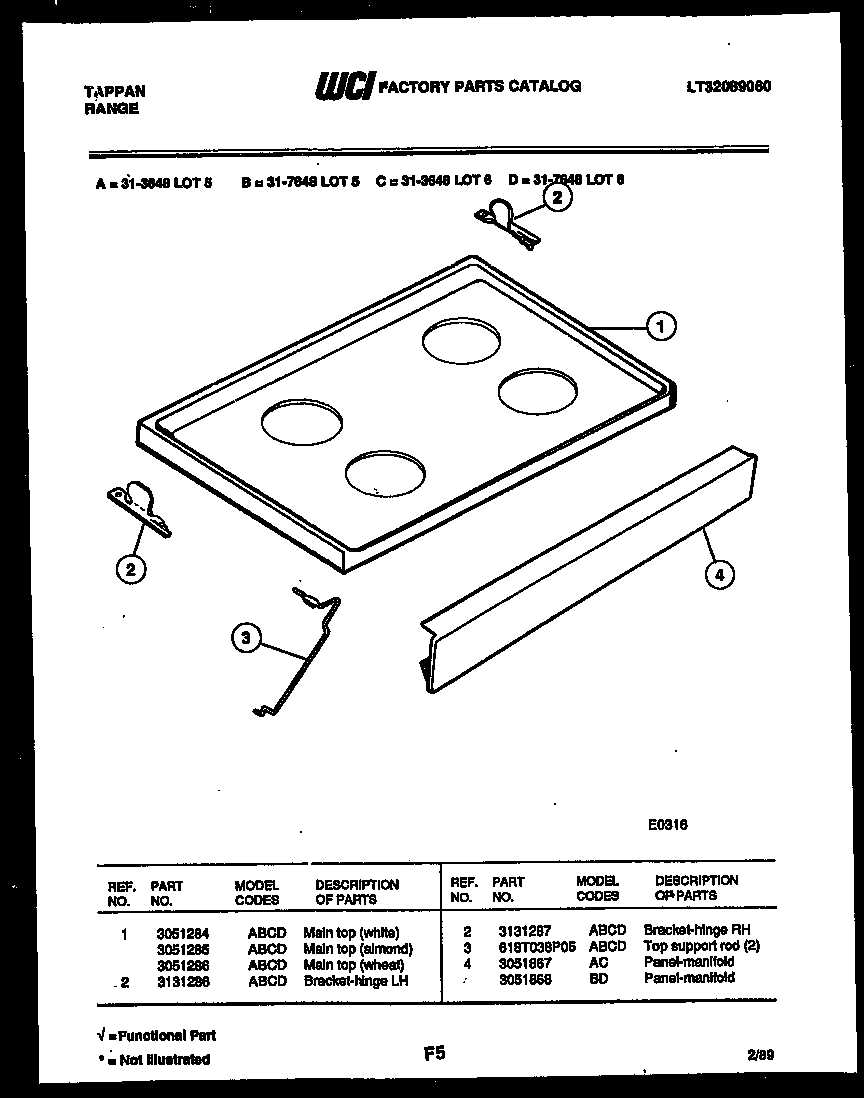 Tappan 31-7648-23-06 cooktop parts diagram