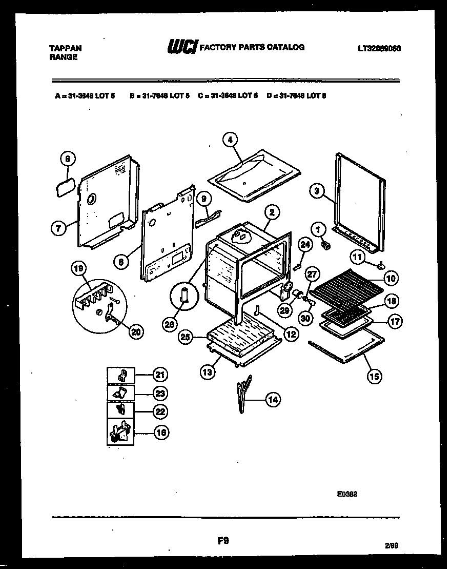 Tappan 31-7648-23-06 body parts diagram