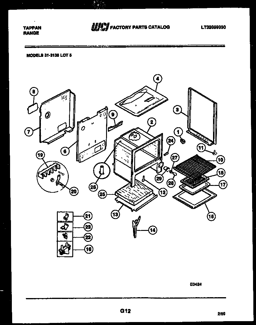 Tappan 31-3138-00-05 body parts diagram