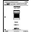 Tappan 31-7968-00-02 cover page diagram