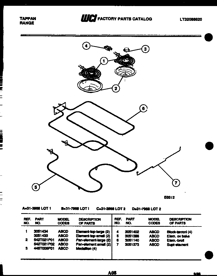 Tappan 31-7968-00-02 broiler parts diagram