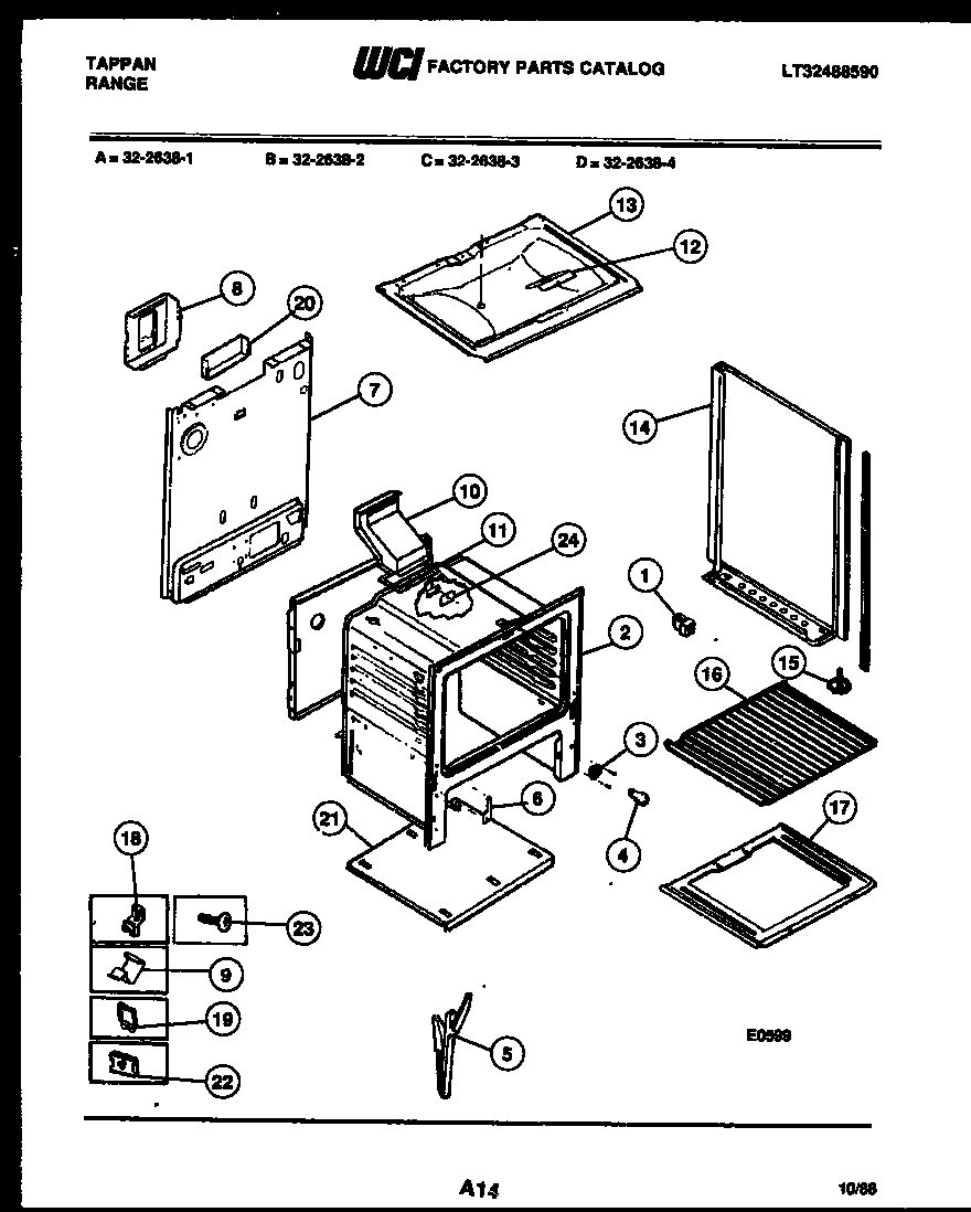 Tappan 32-2638-00-02 body parts diagram