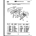 Tappan 30-2518-23-01 backguard and control parts diagram