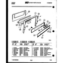 Tappan 30-2238-23-02 backguard and control parts diagram