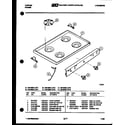 Tappan 30-2238-23-02 cooktop parts diagram
