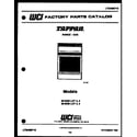 Tappan 30-6238-66-05 cover page diagram