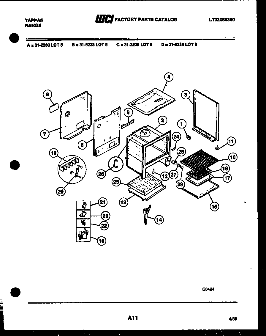 Tappan 31-2238-23-06 body parts diagram