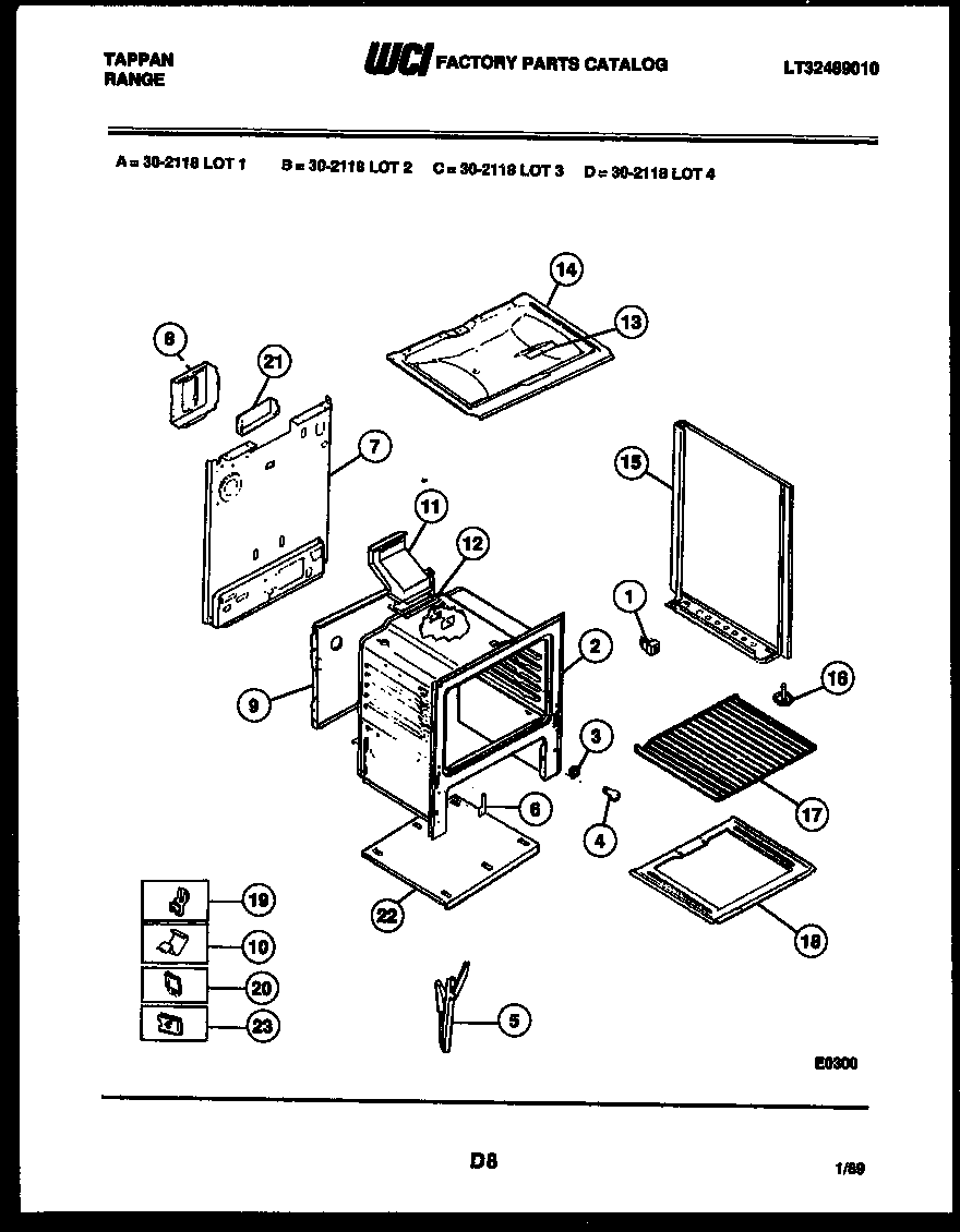 Tappan 30-2118-23-02 body parts diagram